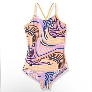 {Nike} Girls Pink Swim Bathing Suit One Piece Size Medium